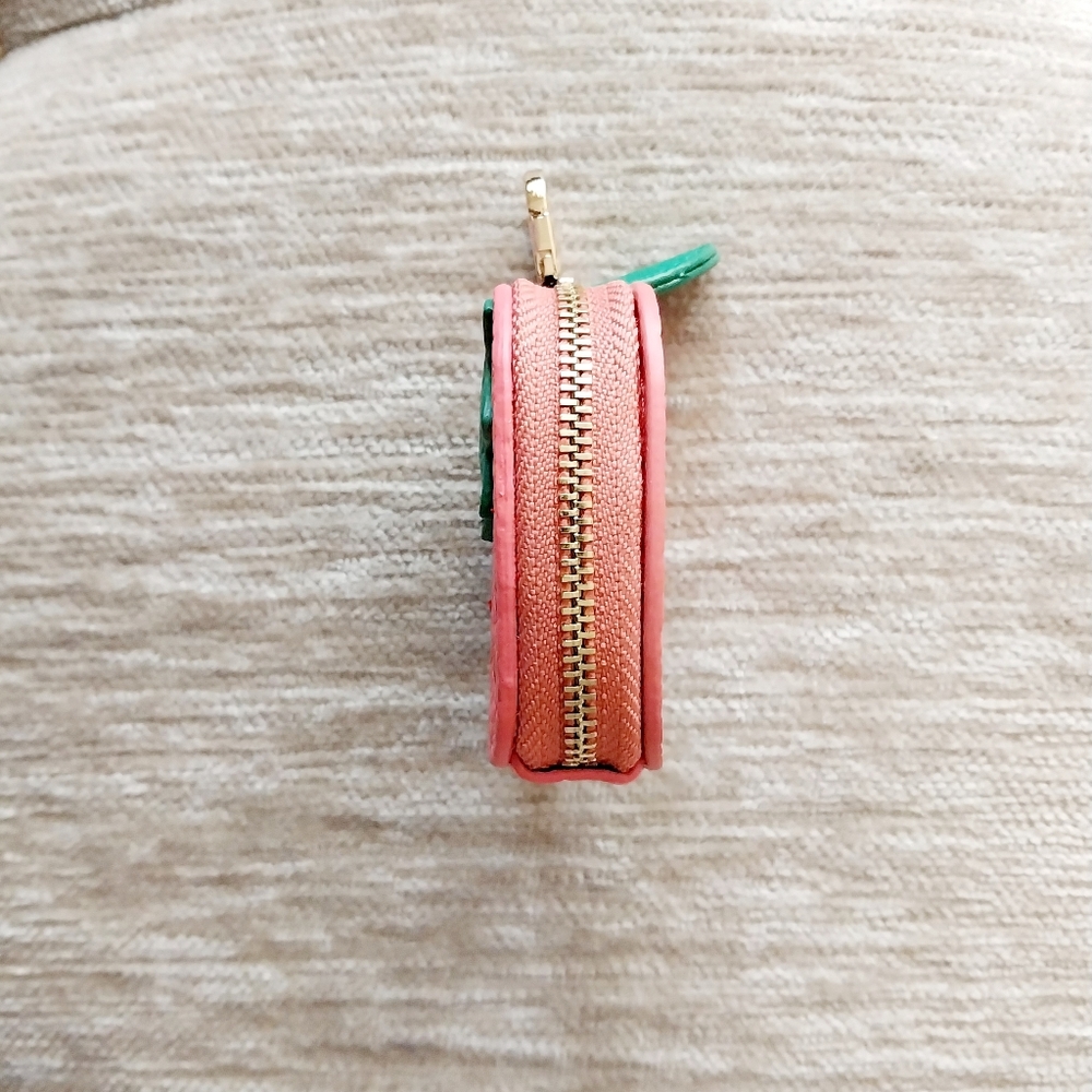 PINK STRAWBERRY Bag Charm Coin Purse Keychain - Picture 2 of 5